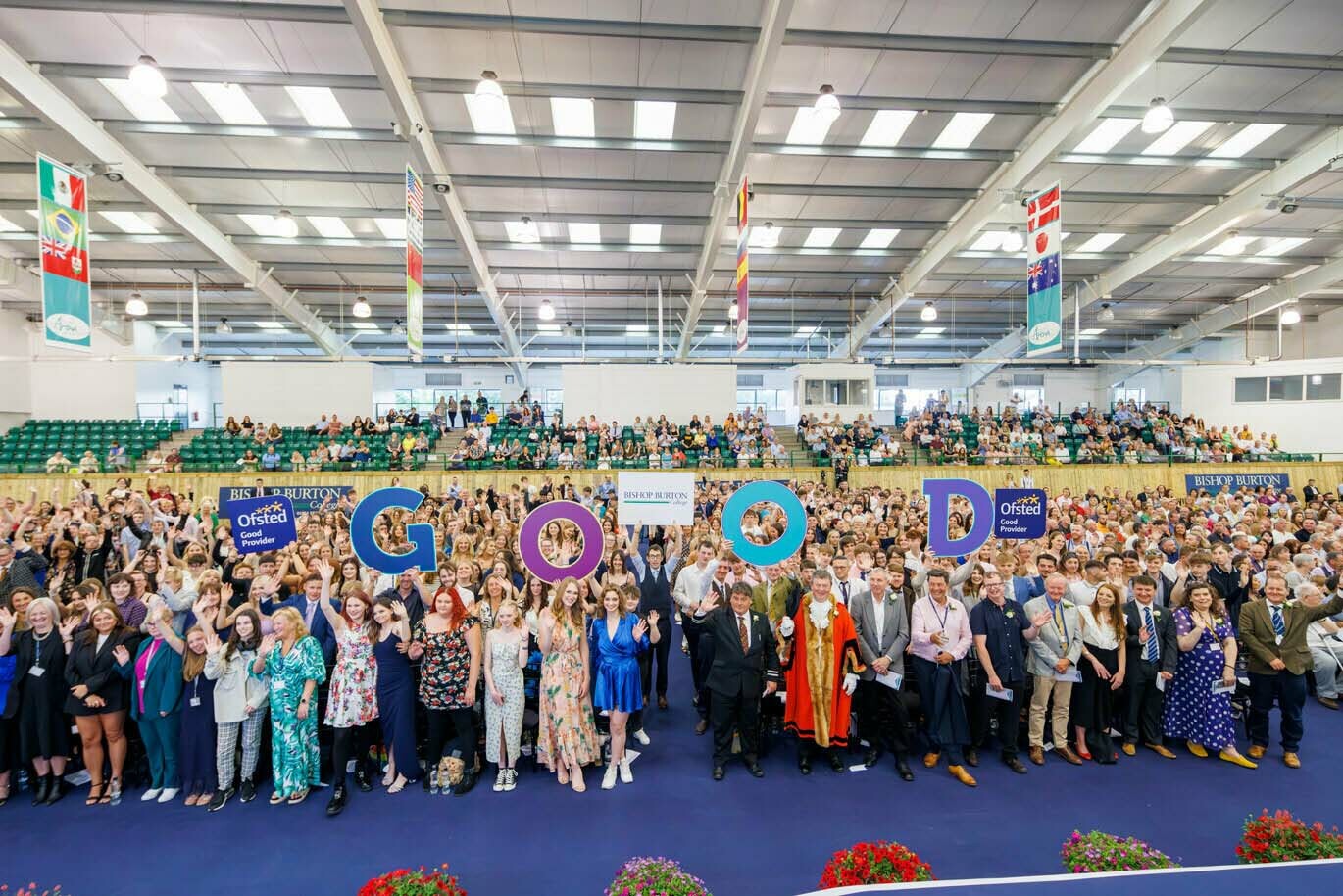 Celebrates oftsed Bishop Burton College Ofsted Good Thumb