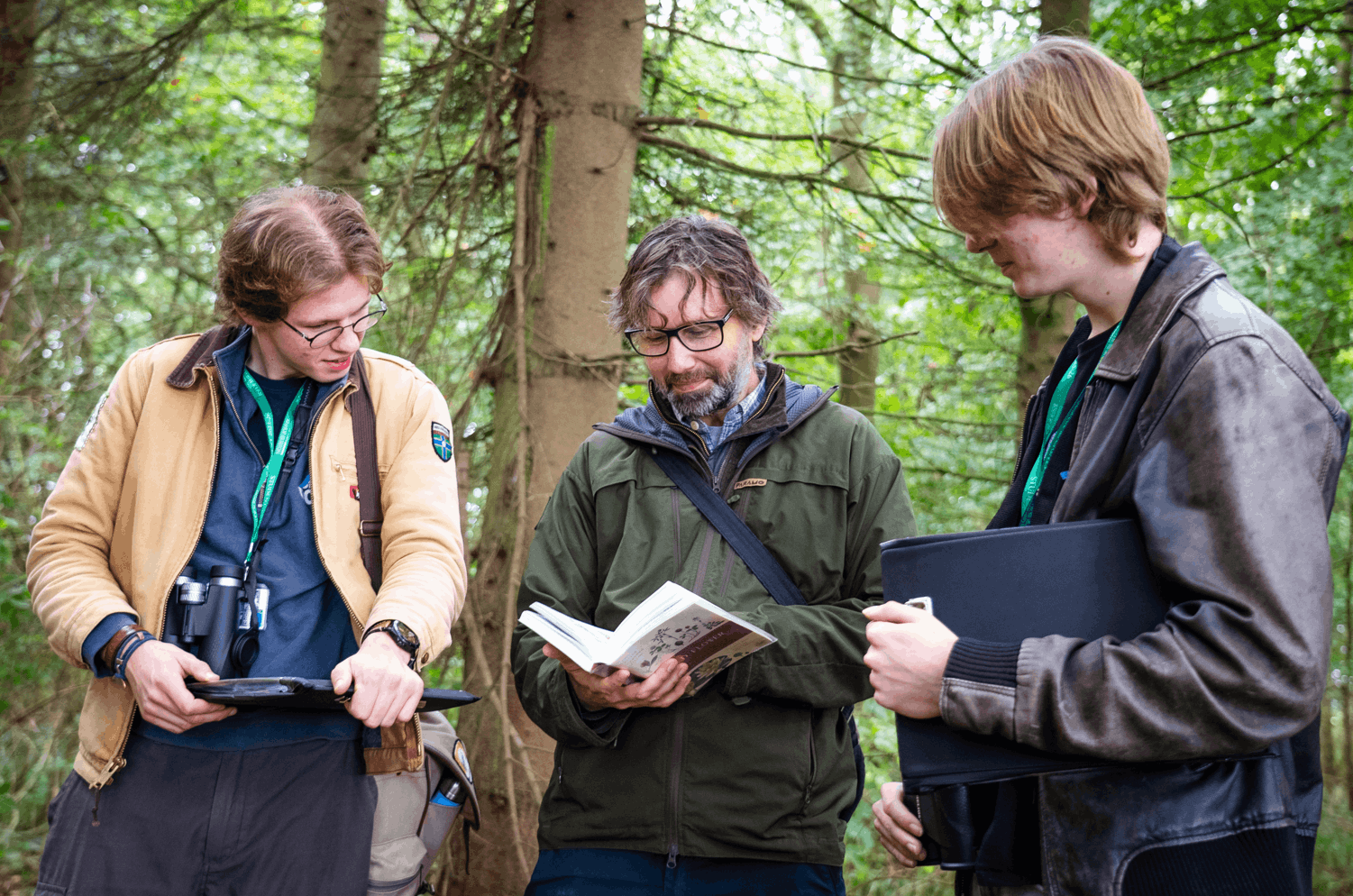 Countryside Management students and lecturer at Bishop Burton College