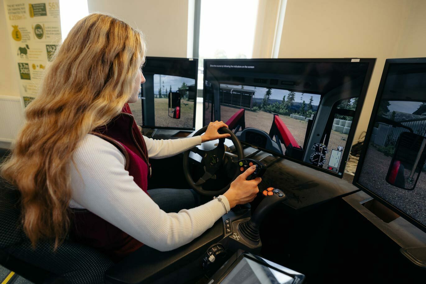 Agri gallery Student learning with tractor simulator
