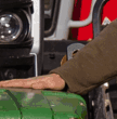 Agriculture students at Bishop Burton College working on a tractor