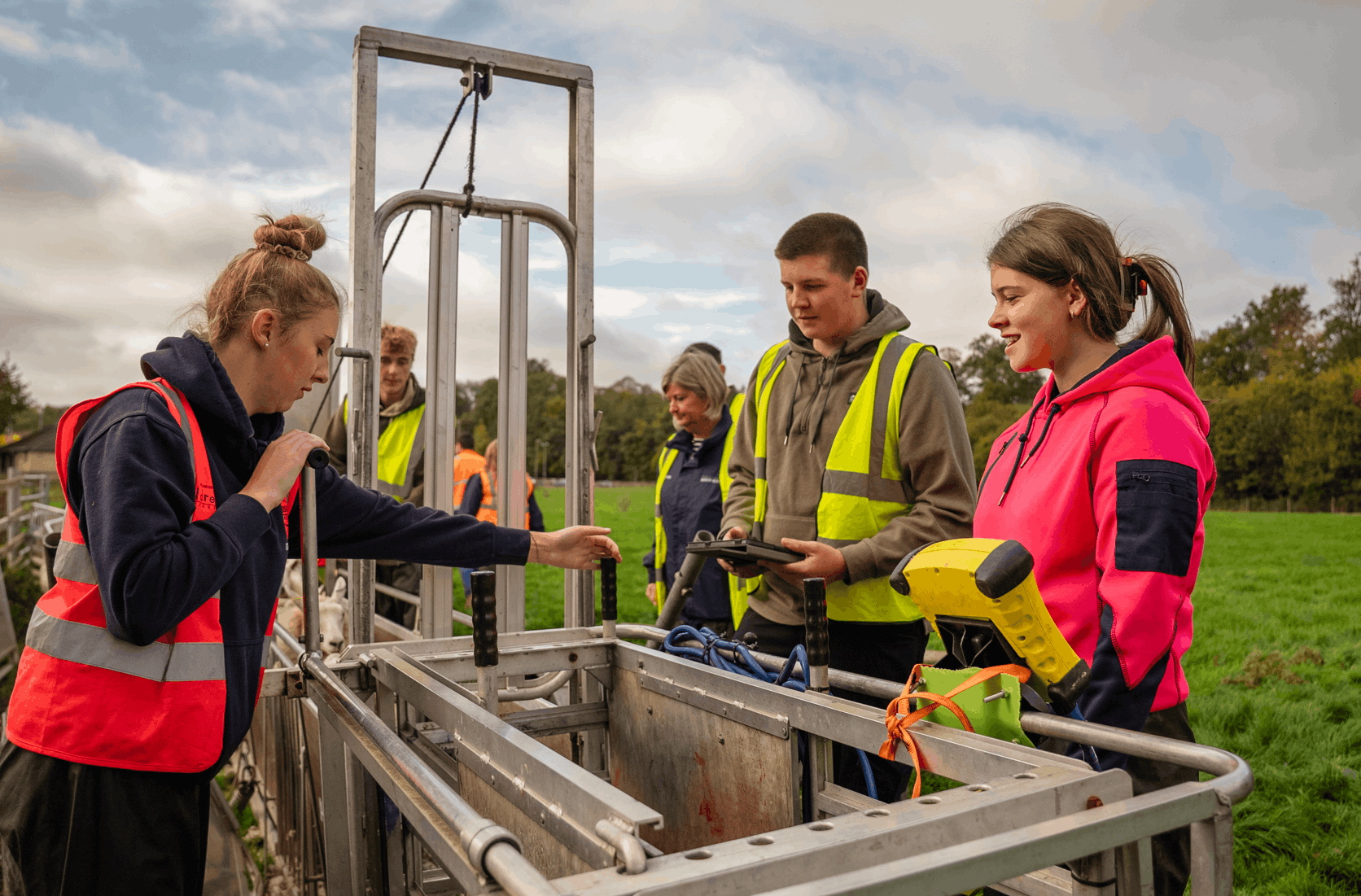 Agriculture students at Bishop Burton College