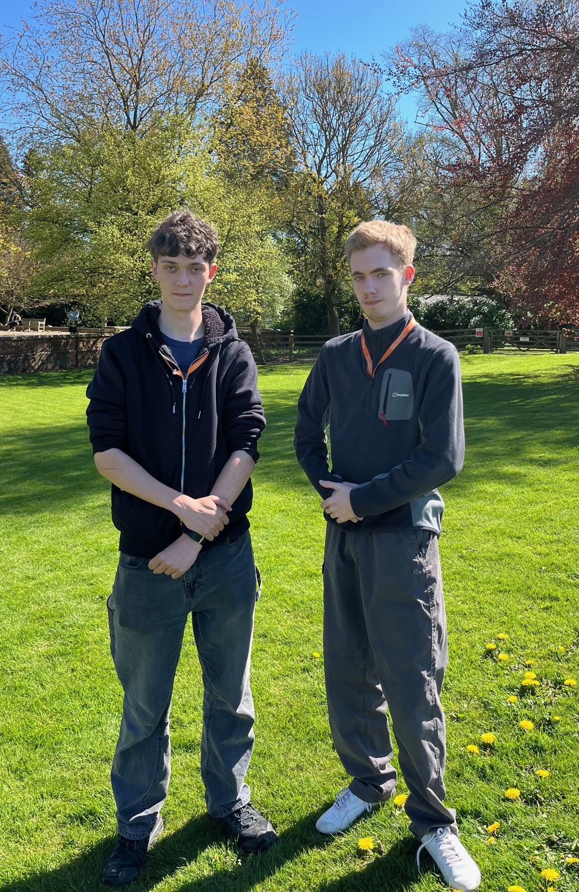 Bishop Burton College Policing students Thomas Somerville and Alfie Samson