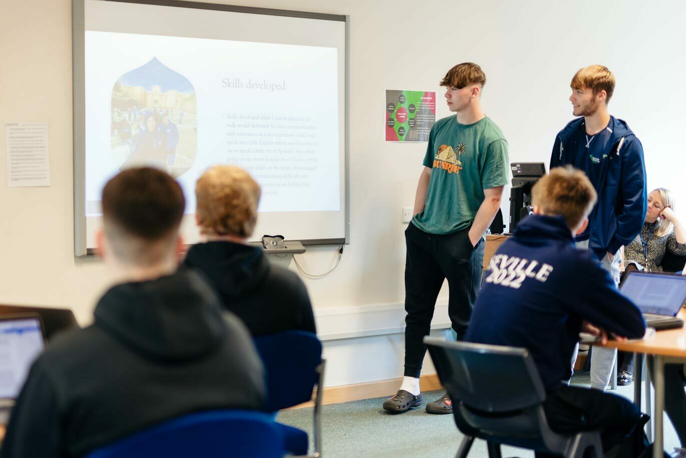 Business Gallery Business students presenting skills learnt in Seville