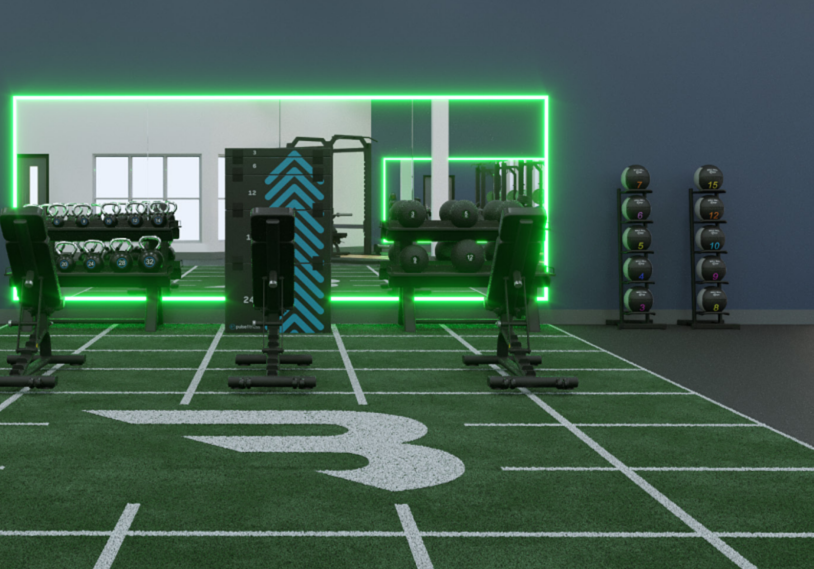 Concept art of the new gym at Bishop Burton College