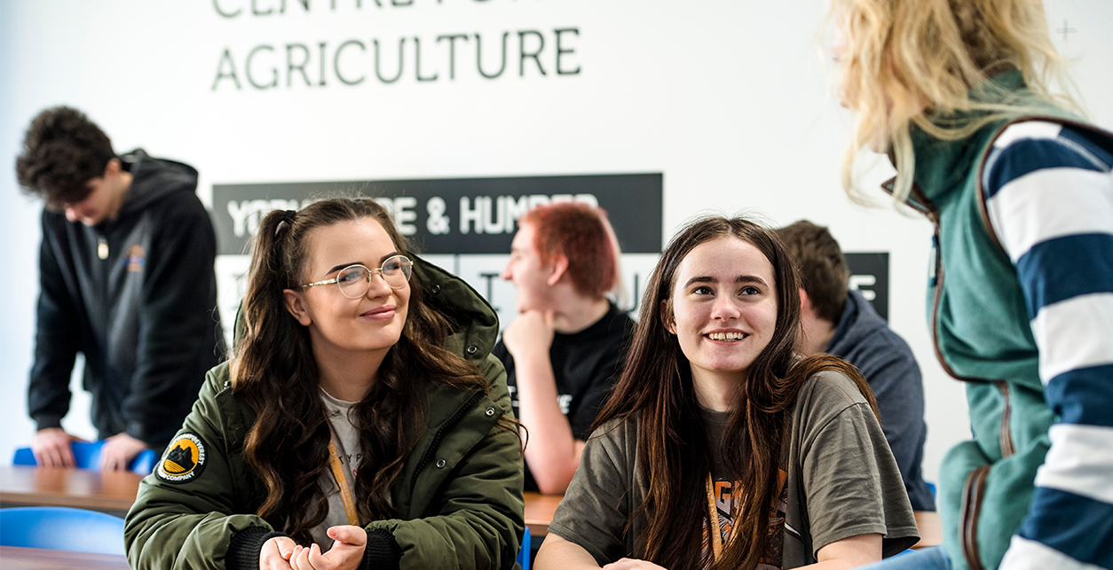 Female Io T students in the classroom
