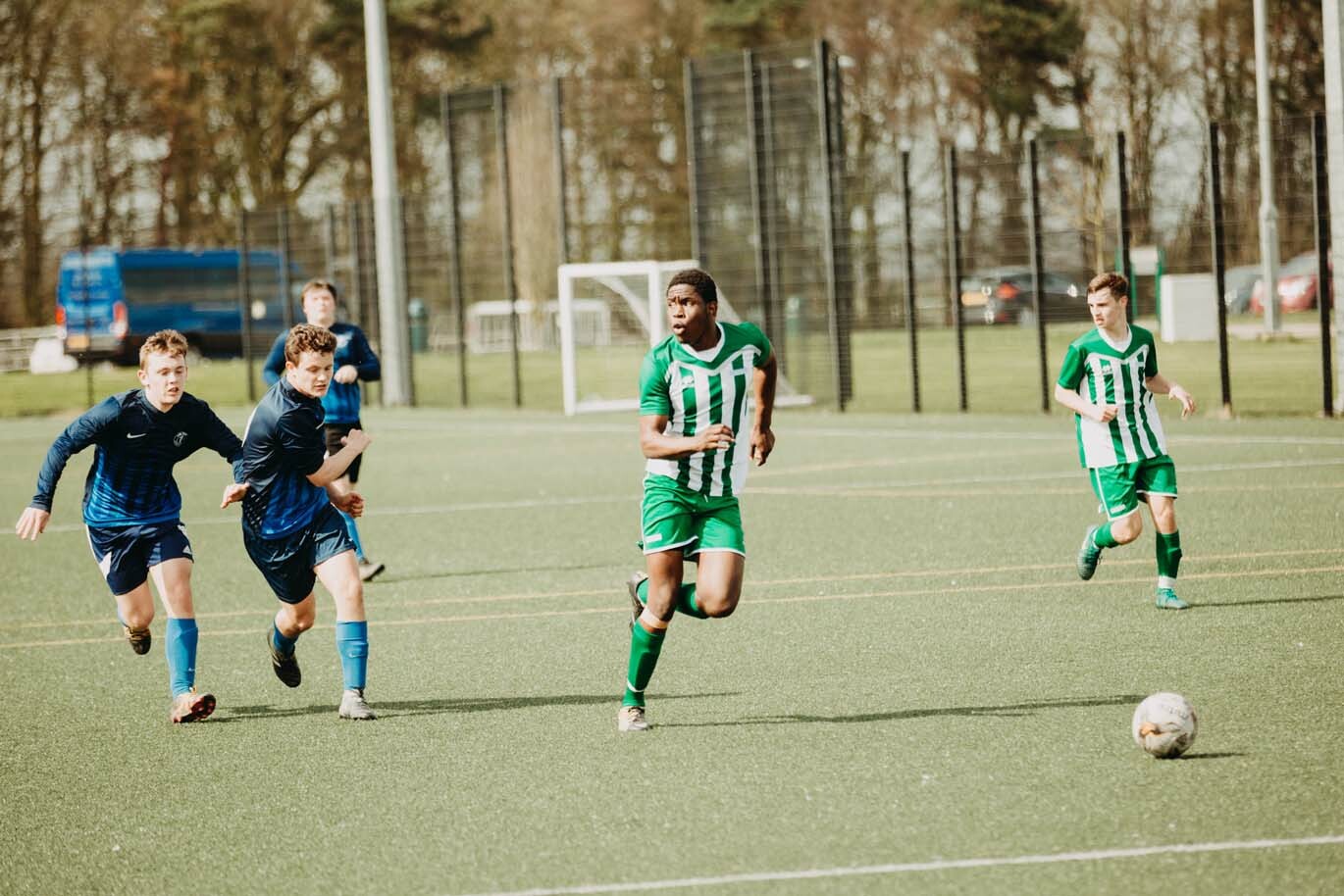 Football academy playing on 3 G pitch