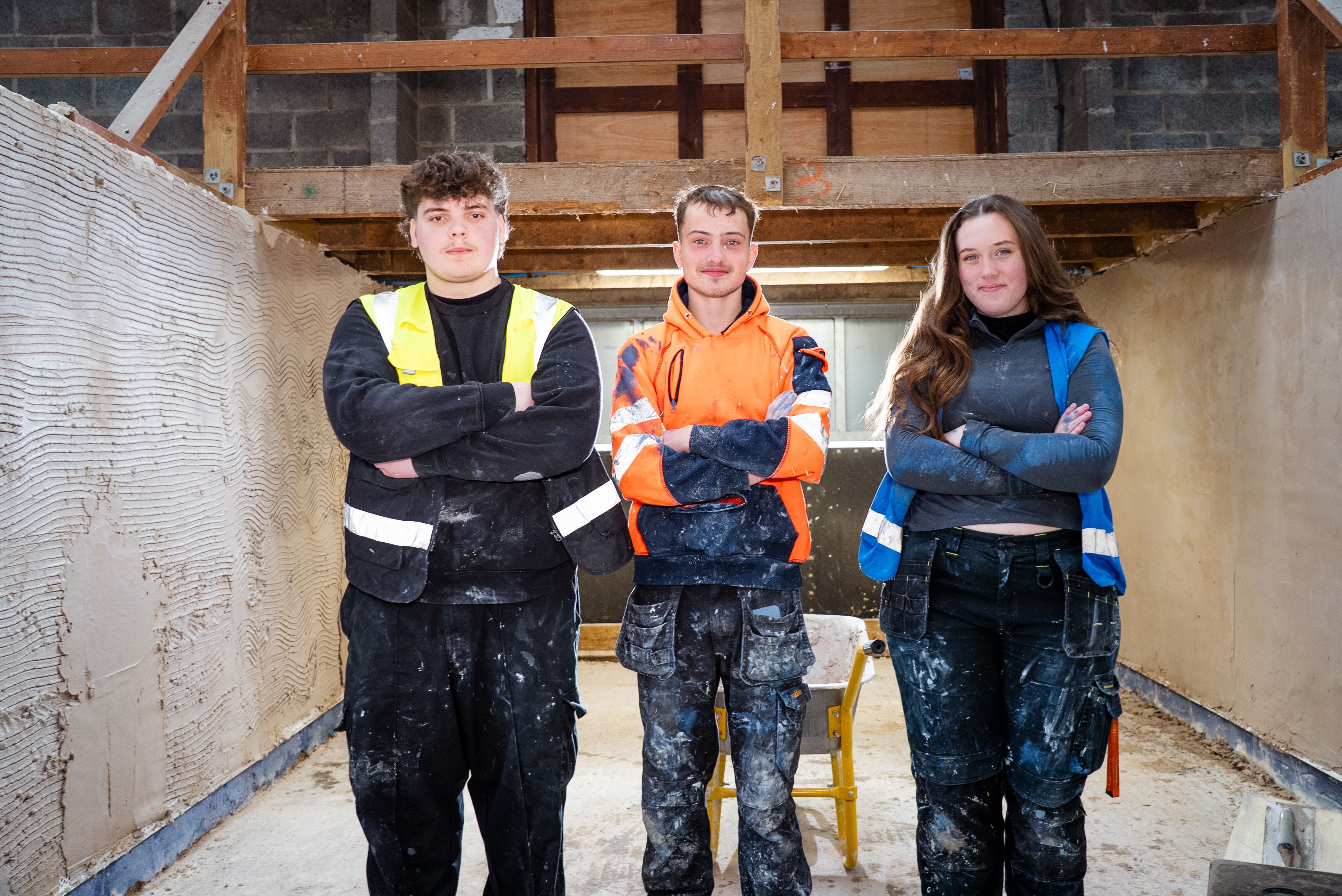 Plastering Students