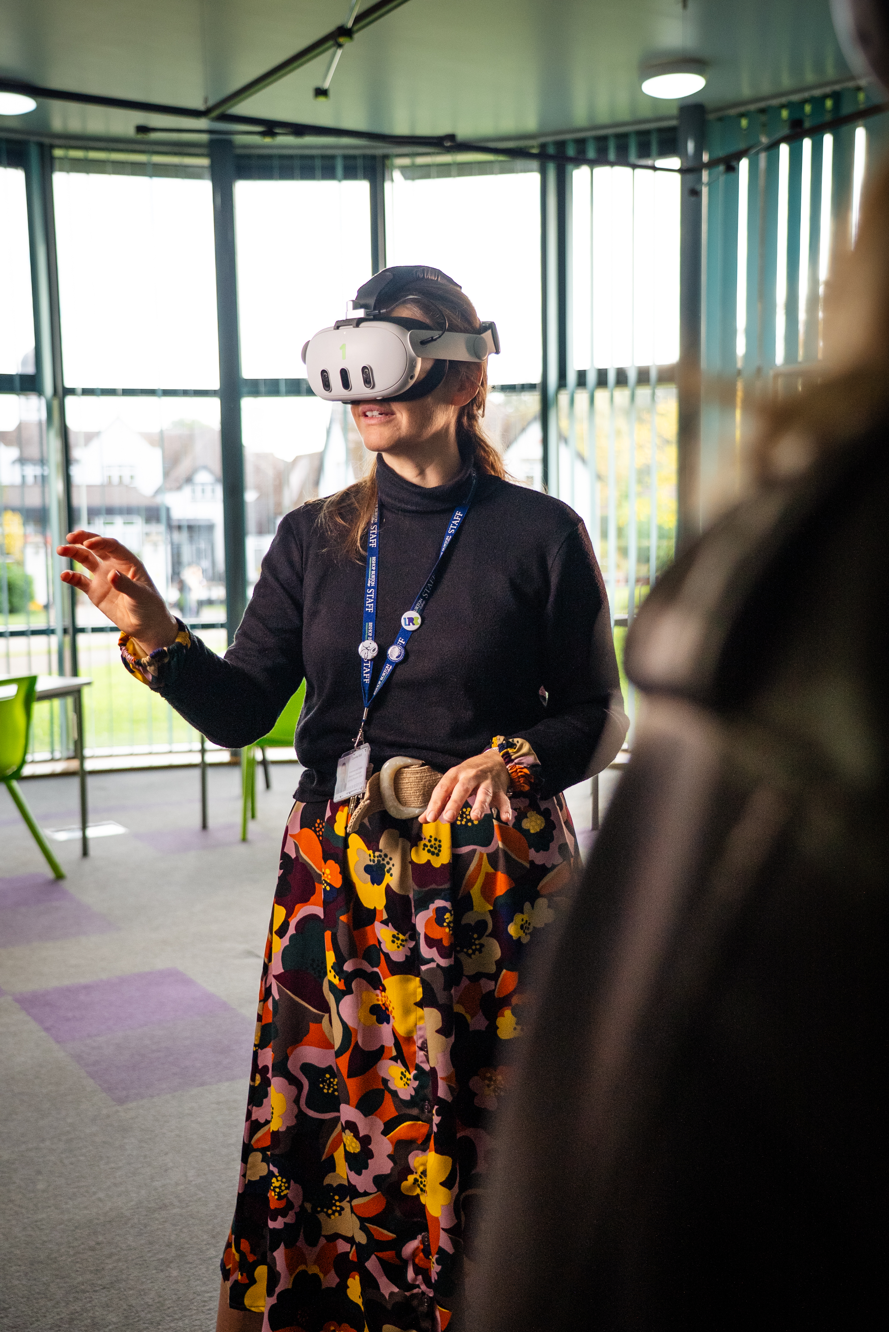 Student using VR at Bishop Burton College