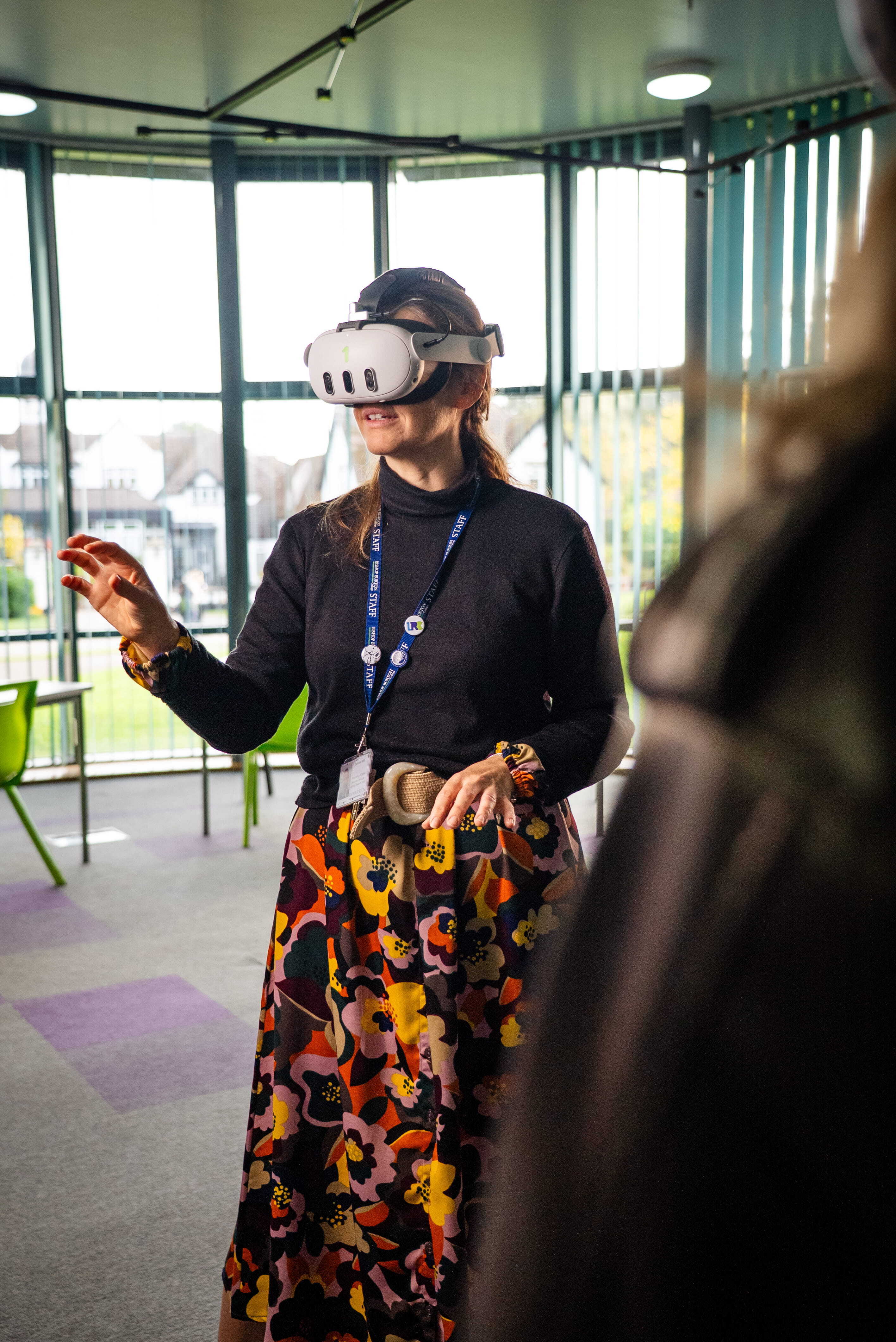 Student using VR at Bishop Burton College
