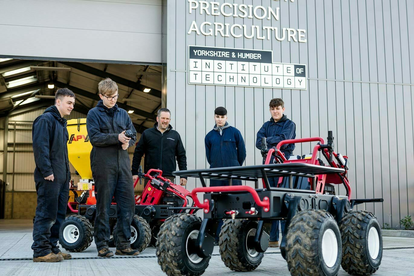 Students using technology at Bishop Burton College