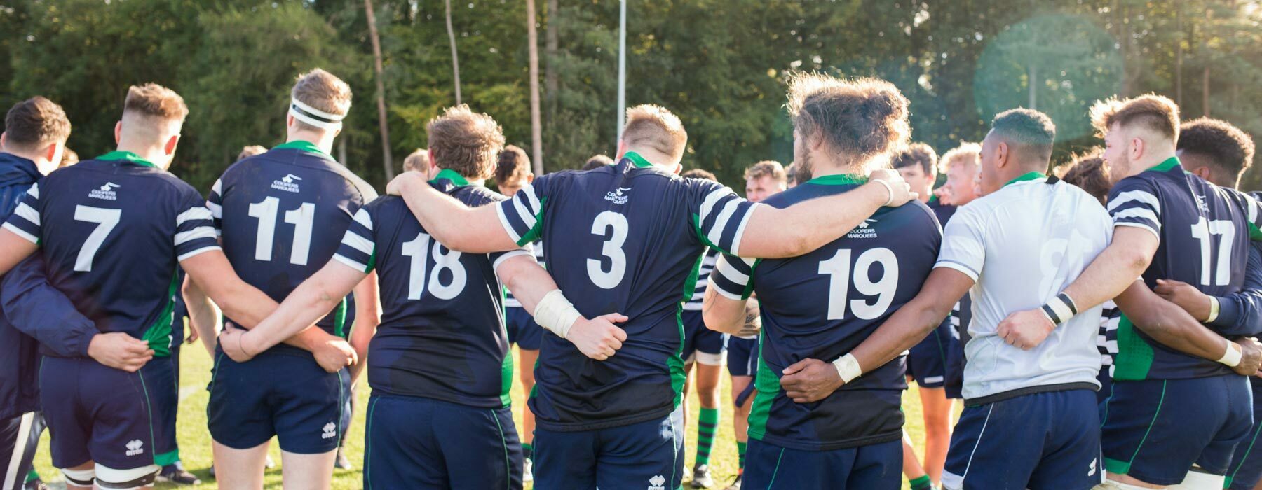 University Centre rugby team huddle