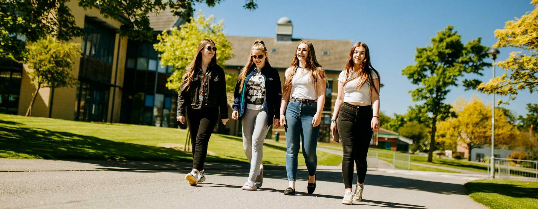 University Centre students walking through campus