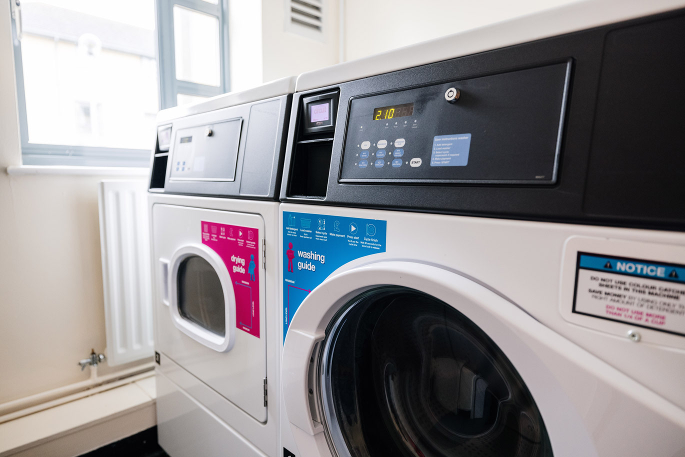 Washing machines in laundry room