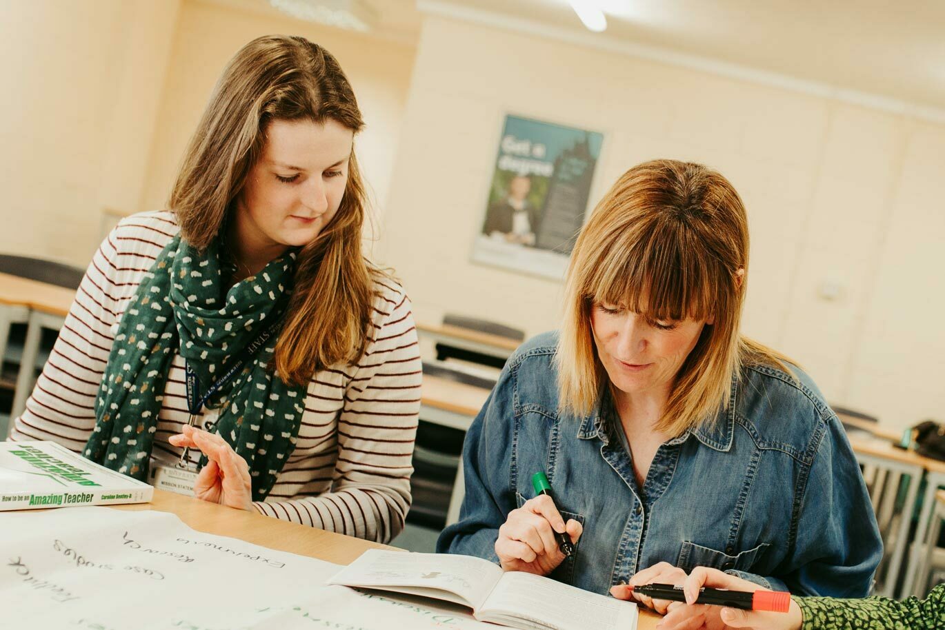 Teacher gallery Teacher Training students working together on project