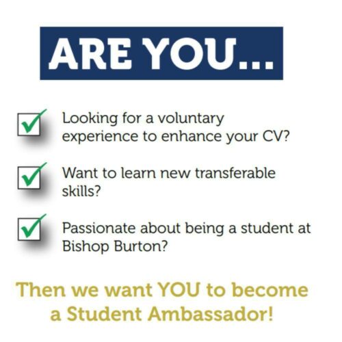 We're looking for new Student Ambassadors! 👀